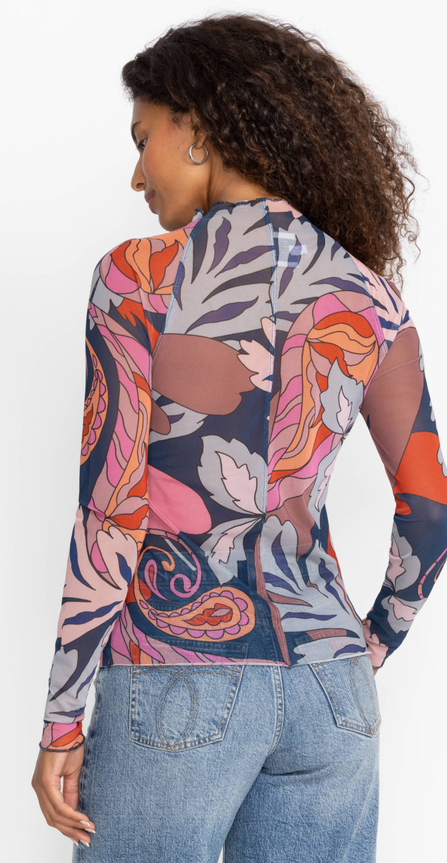 Jaylin Long Sleeve Mesh Tee