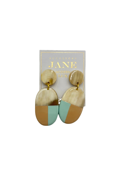 Colorblock drop earrings