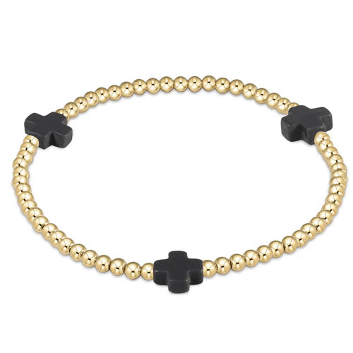 SIGNATURE CROSS BEADED BRACELET