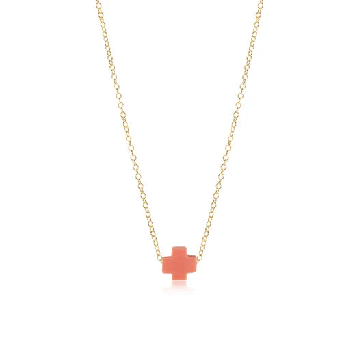 16" NECKLACE GOLD SIGNATURE CROSS