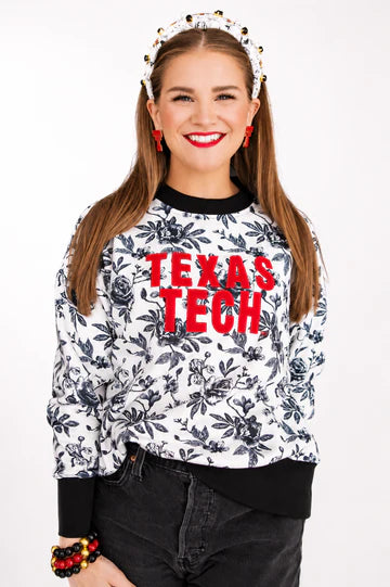 Texas Tech Floral Toile Sweatshirt