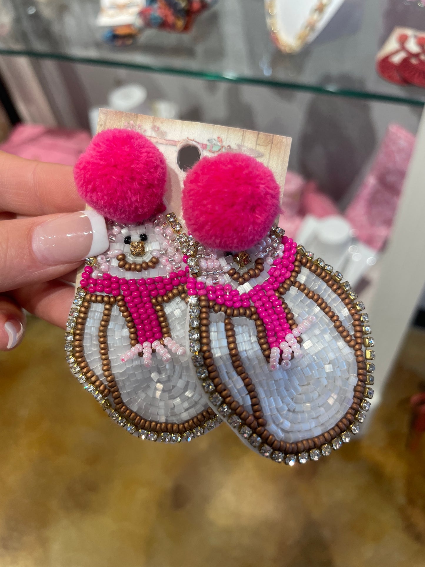 snowman earrings