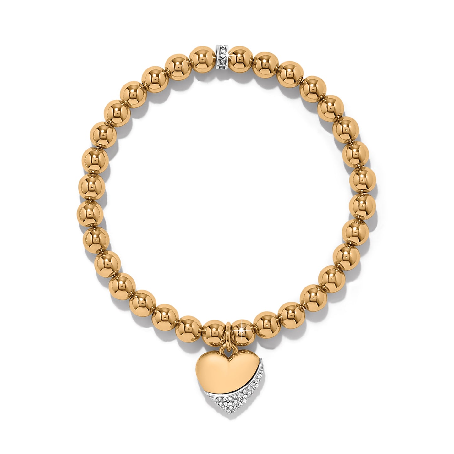 MERIDAIN WAVE HRT GLD BRACELET