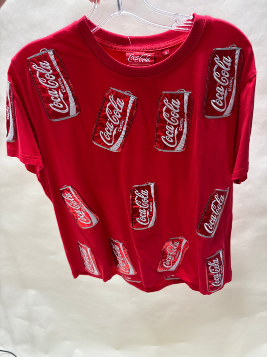 Red Scattered Coke Can Tee