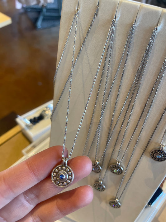 PEBBLE DOT MEDALI SAPP NECKLACE