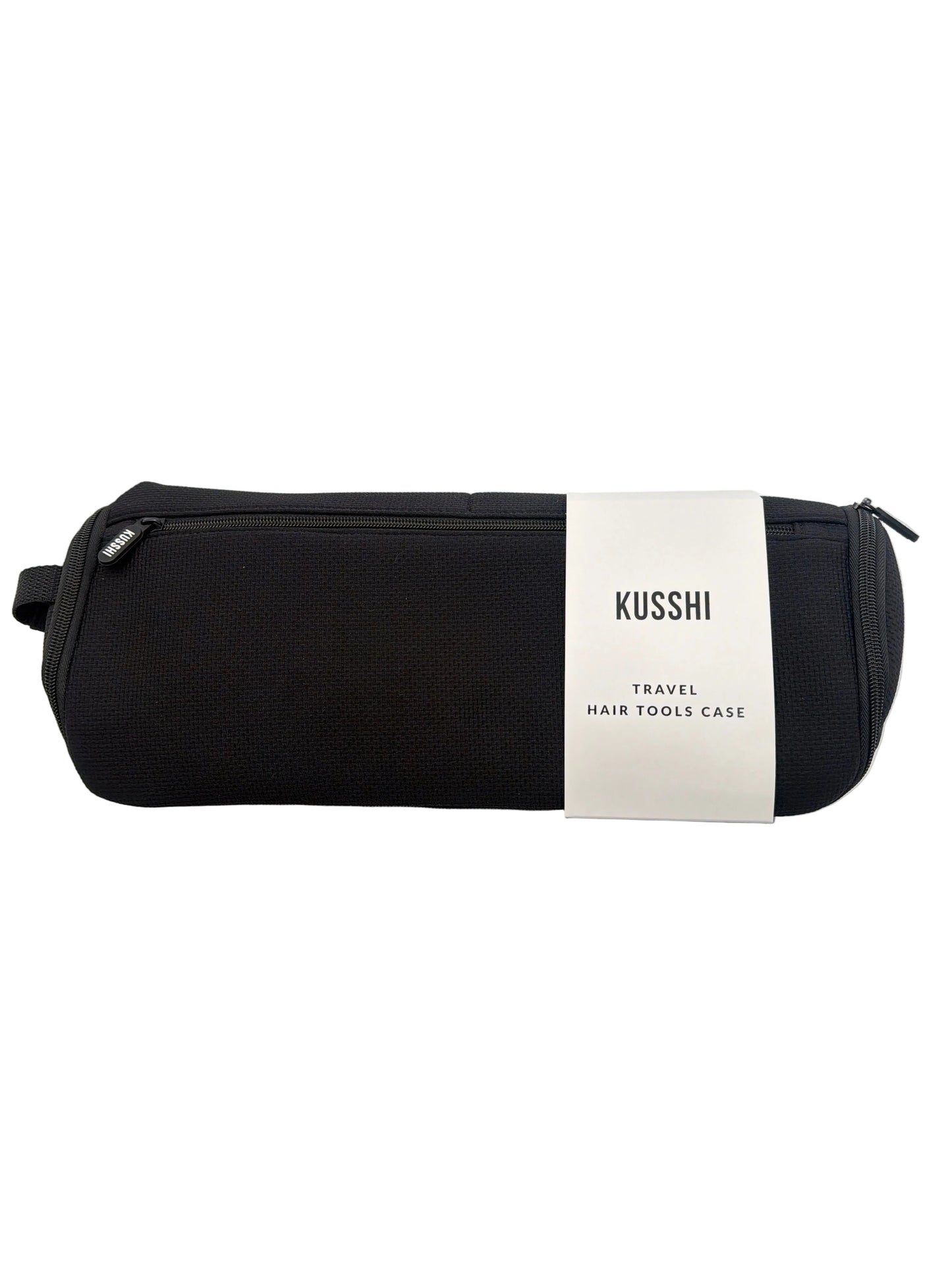 Black/pink travel hair tool case