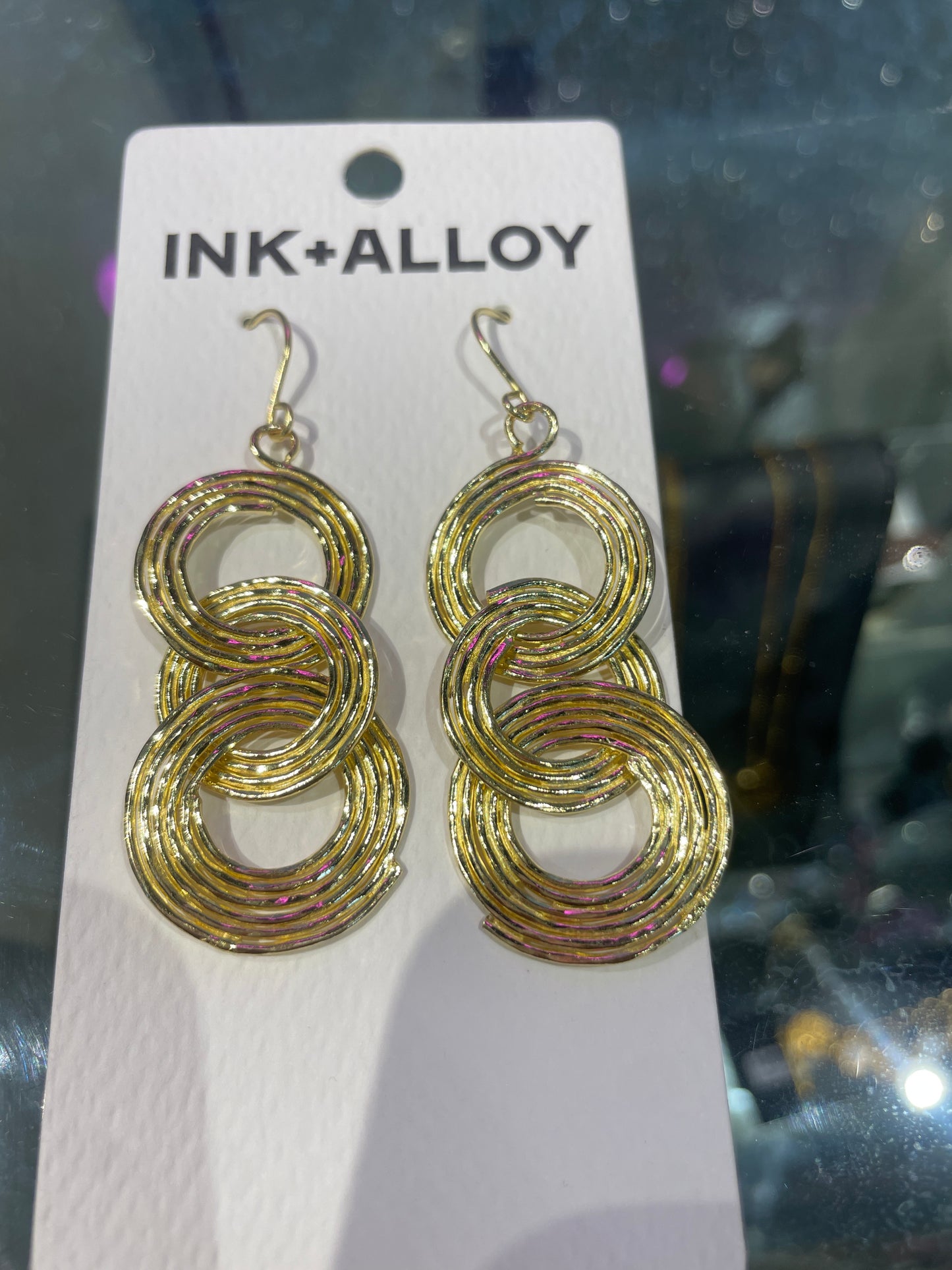 gold dangle earrings