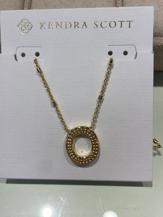 letter pndt necklace gold
