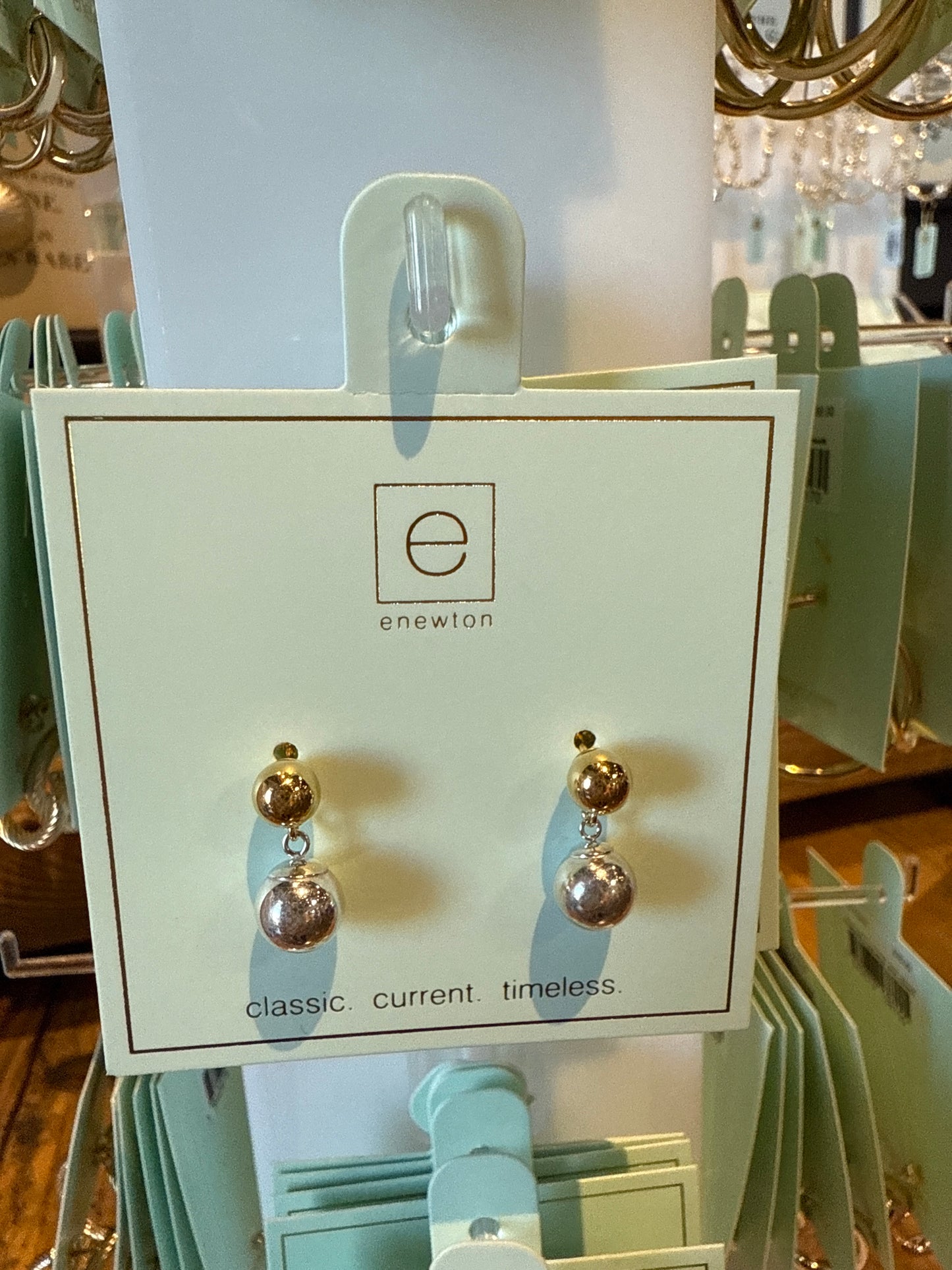 Classic mixed metal drop earrings