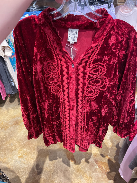 Rosalinda Velvet Blouse