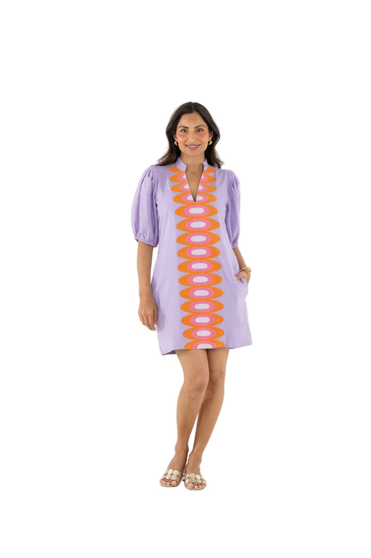 Hampton mini lavender mini dress