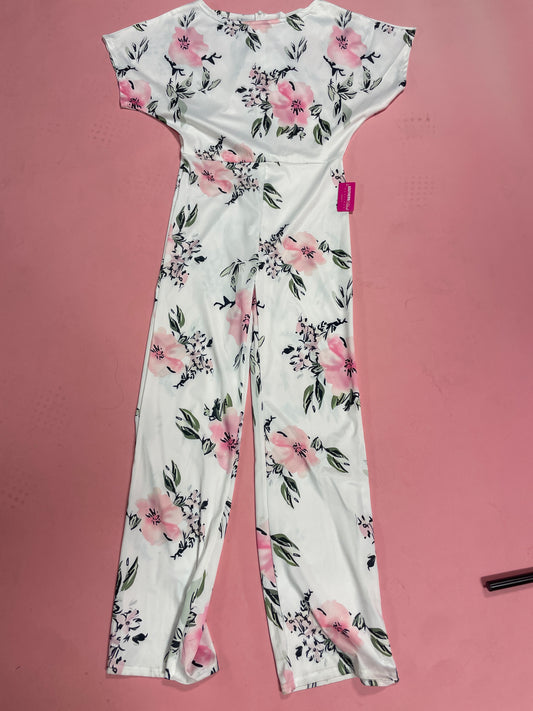 FLORAL PRINT WHITE JUMPSUIT
