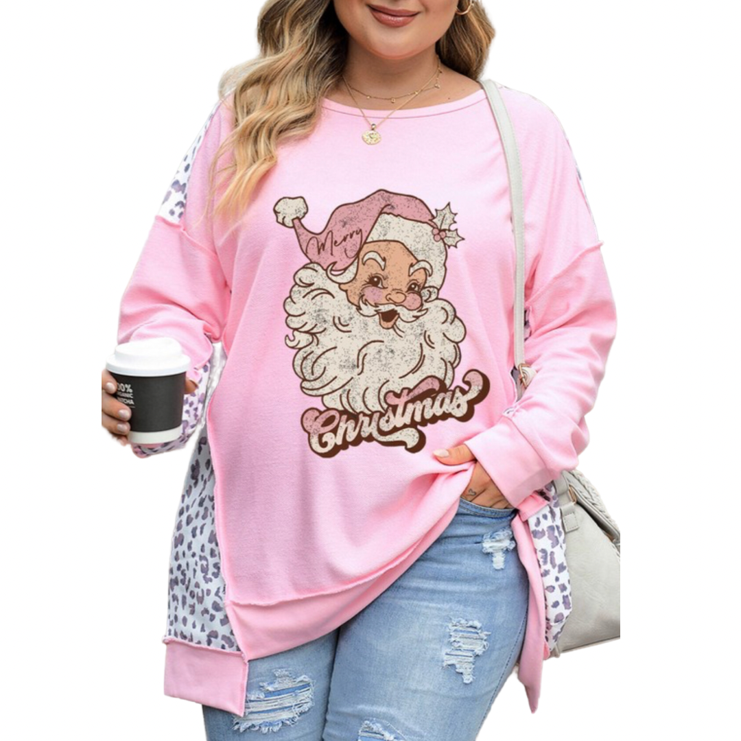 Plus Size Christmas long sleeve casual loose