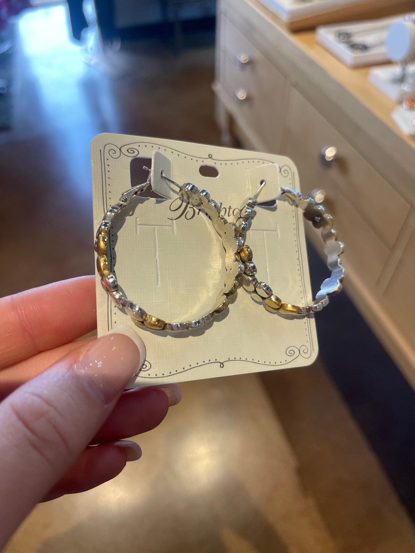 pebble large hoop earrings
