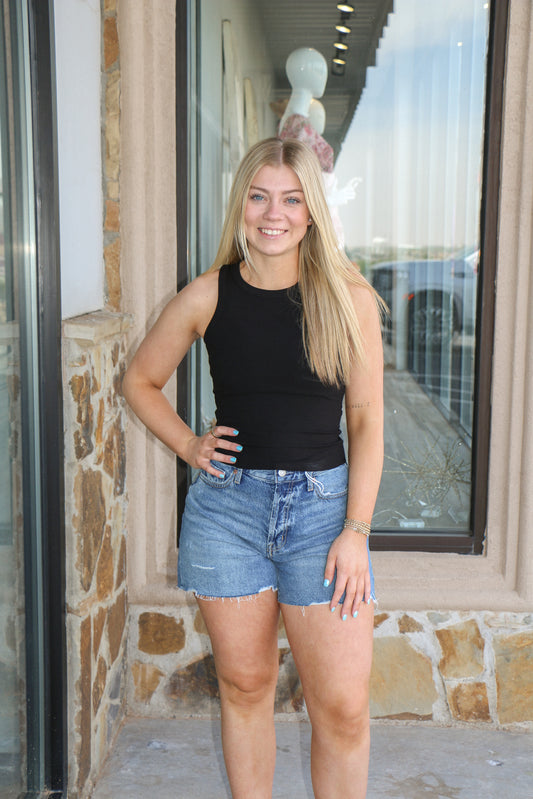 WASHED SEAMLESS CROP TOP