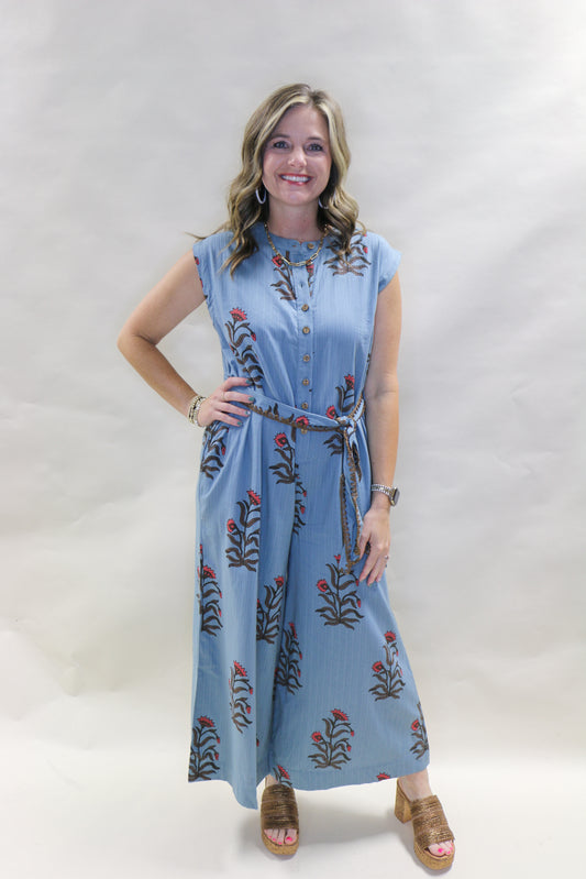 Floral print jumpsuit