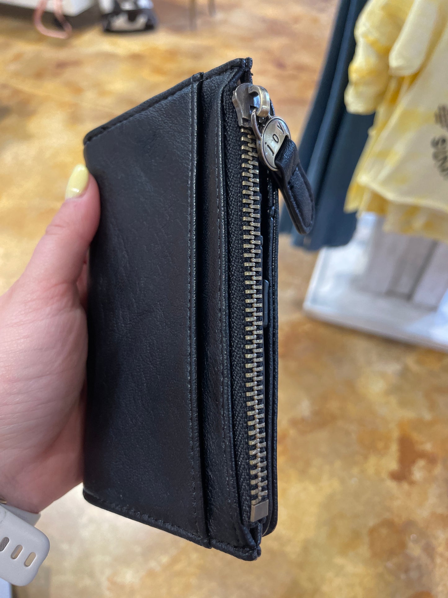 Black Bobbie Bifold Wallet W/ Carabiner