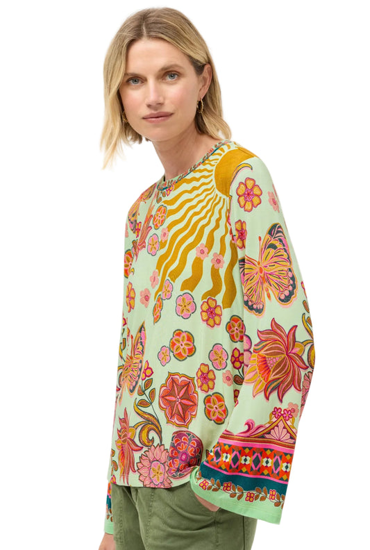Johnny Was JANIE FAVORITE FLARE SLEEVE CREW NECK