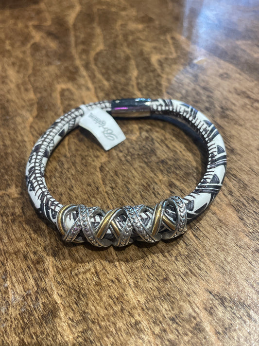 black & white charm bracelet