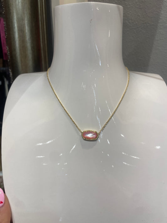 ELISA NECKLACE GOLD BLUSH IVOVY MOP