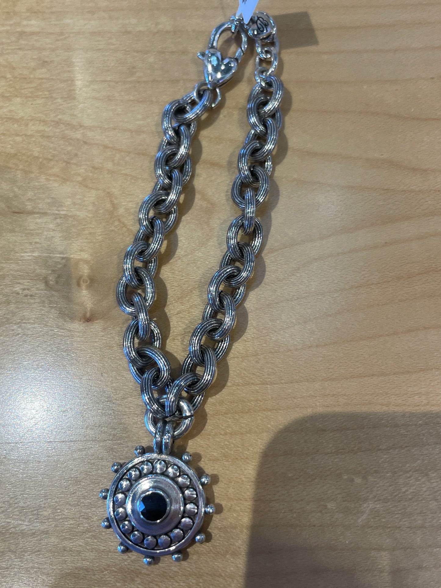 PEBBLE DOT MEDALI BLK BRACELET