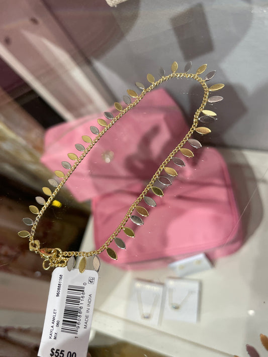 Kayla mixed metal anklet