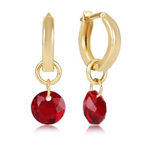 Huggie gold reflection earrings