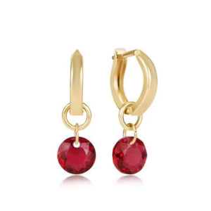 Huggie gold reflection earrings