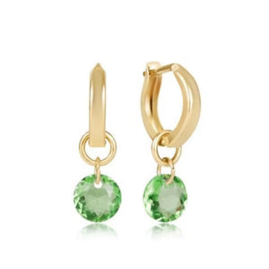 Huggie gold reflection earrings