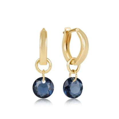 Huggie gold reflection earrings