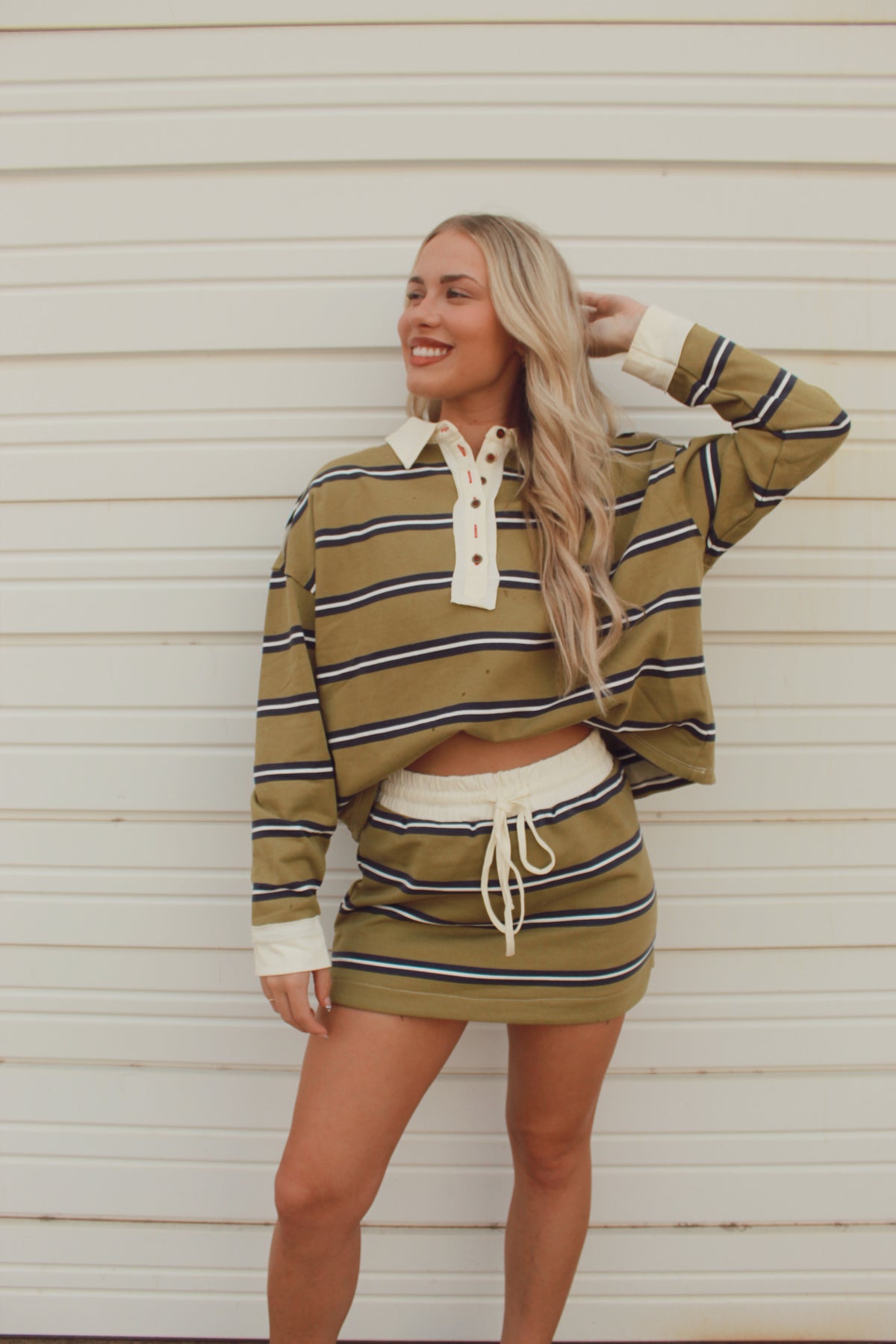 Mineral Washed Striped Set