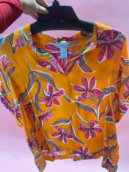 Cuffed S/S Dolman Shirt Collar P/o Top