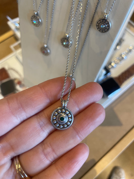 PEBBLE DOT MEDALI EMRLD NK