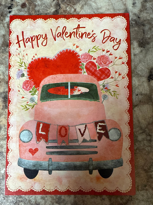 Happy valentines day truck card
