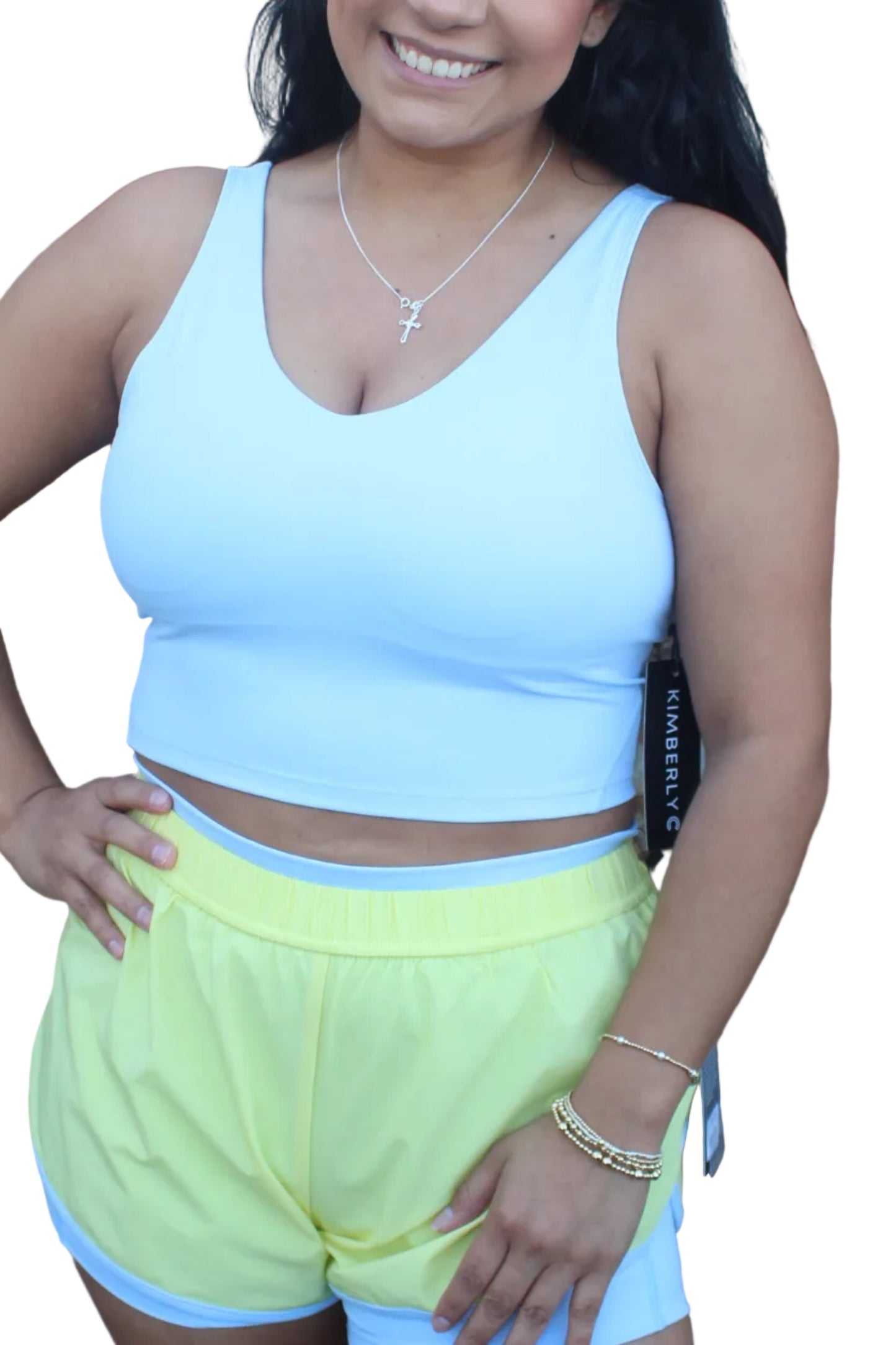 Blue cropped tank