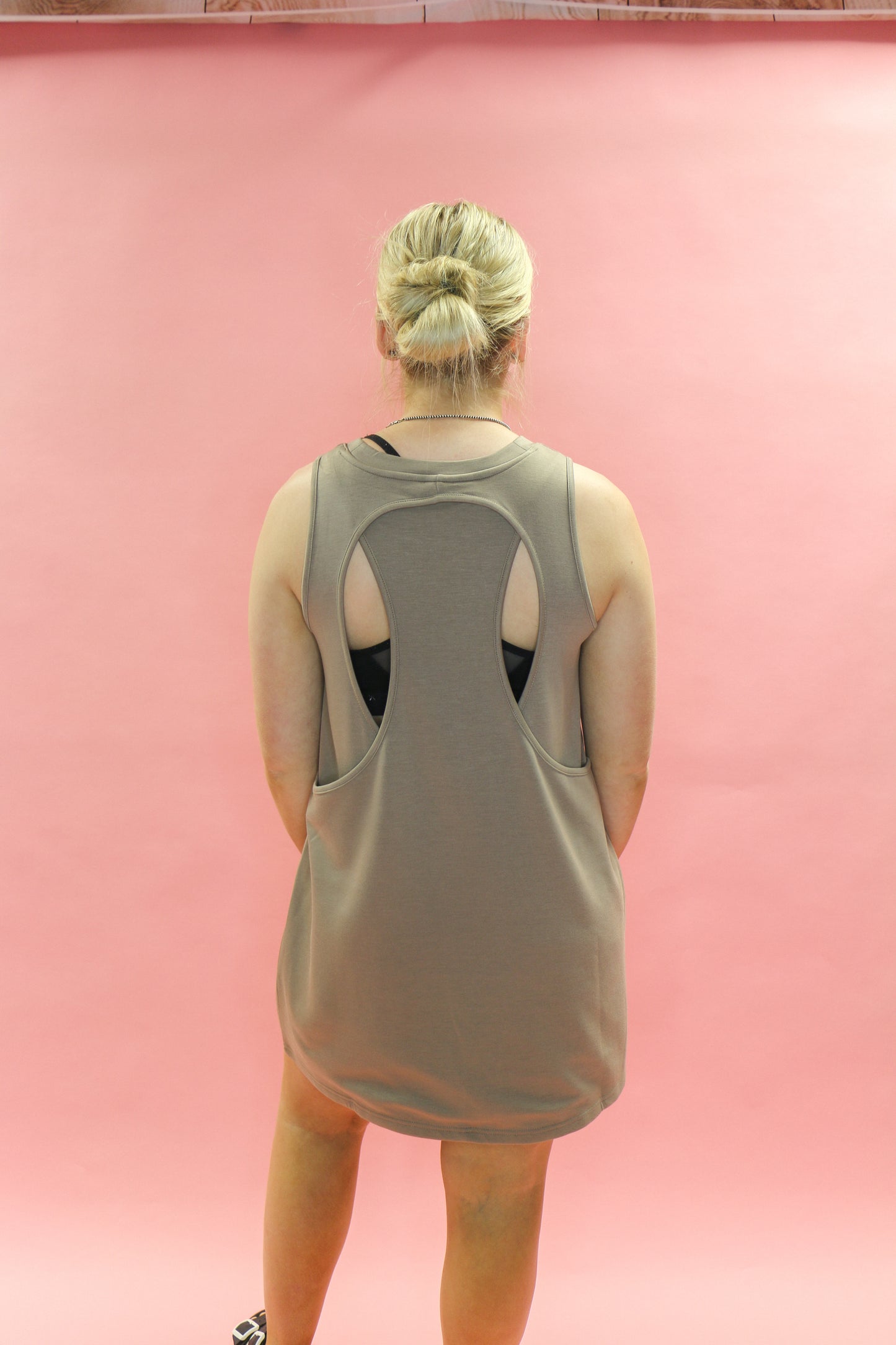 brown athletic tank dress