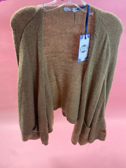 LIGHT BROWN W/ GOLD STAR CARDIGAN