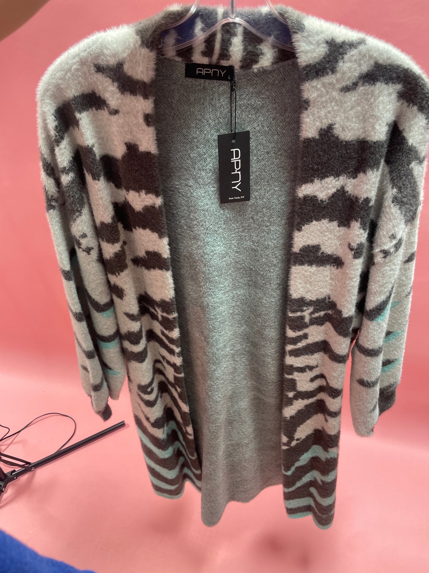 Ombre Zebra Cardi w/Puff  Sleeve