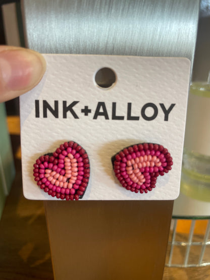 BEADED SHAPE POST EARRING