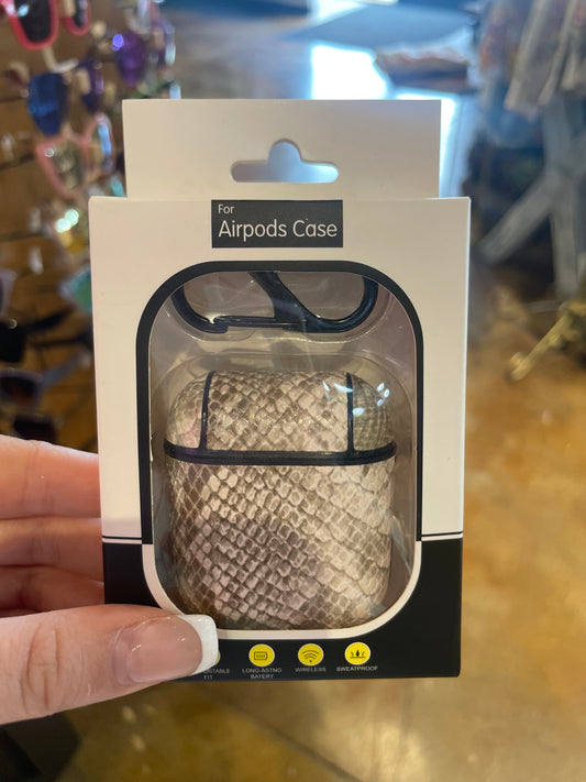 SNAKE PRINT AIRPOD CASE look
