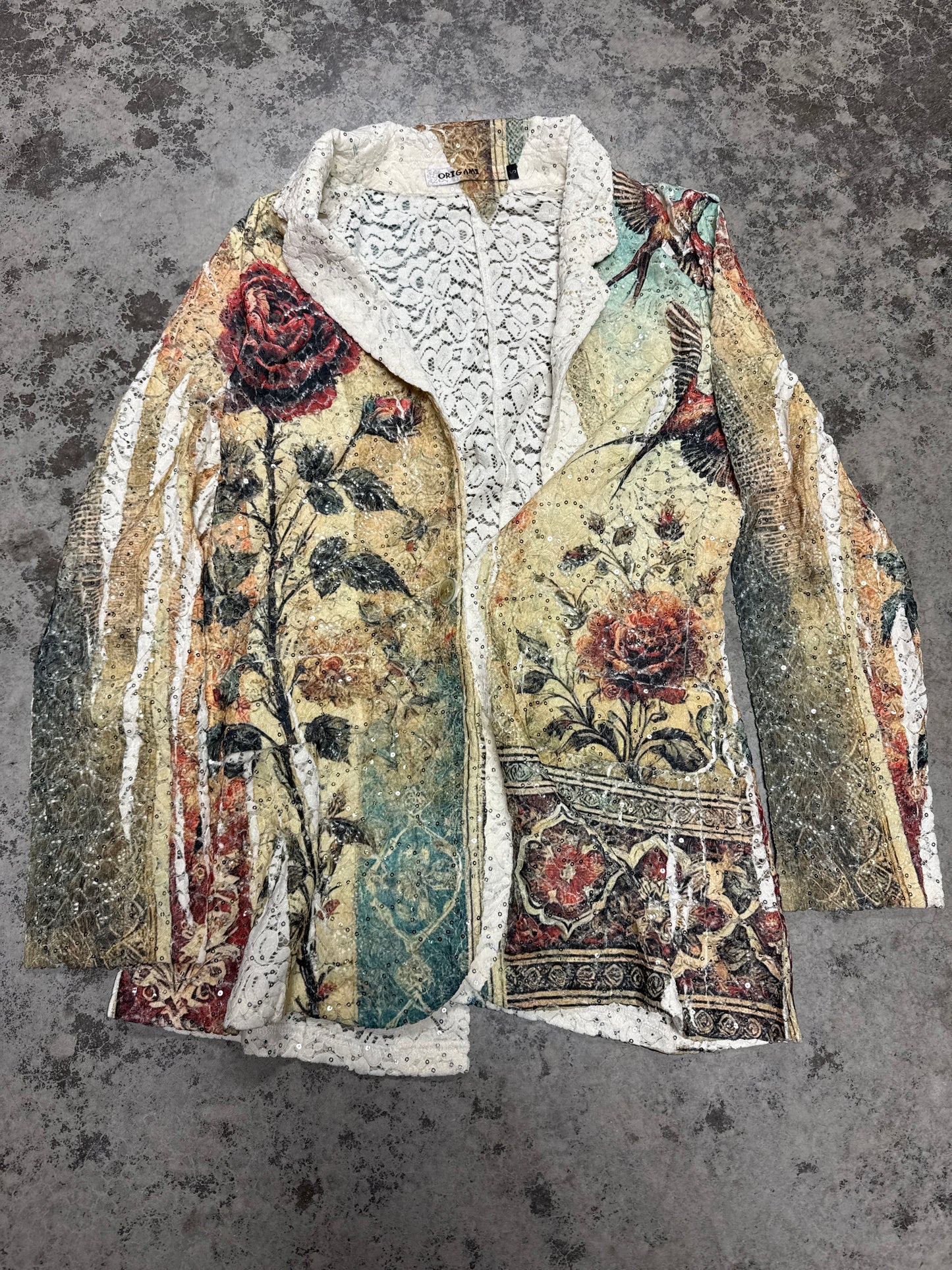 Lace and sequins blazer
