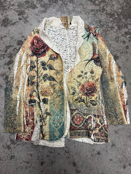 Lace and sequins blazer