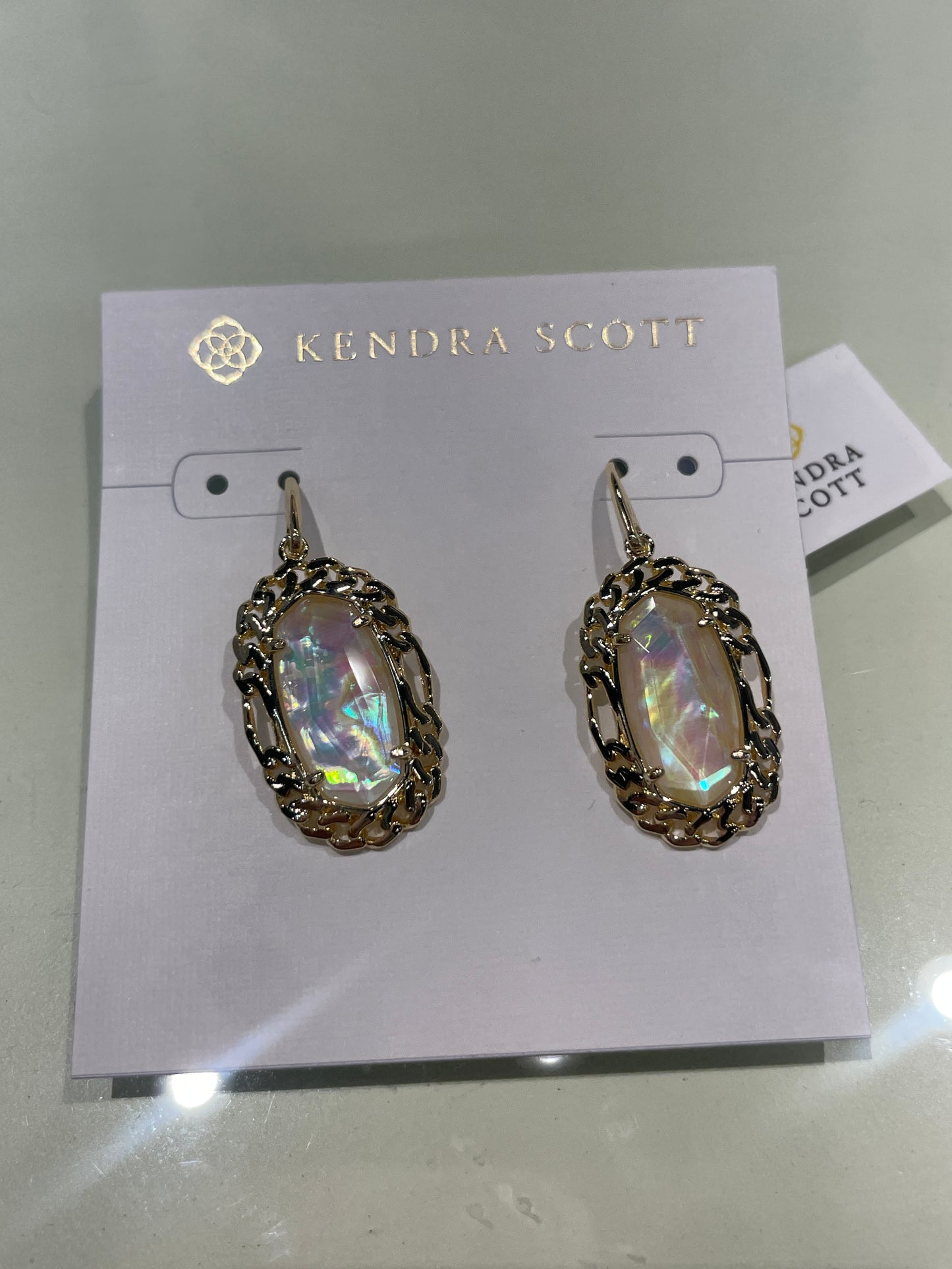 Dani Figaro frame drop earrings