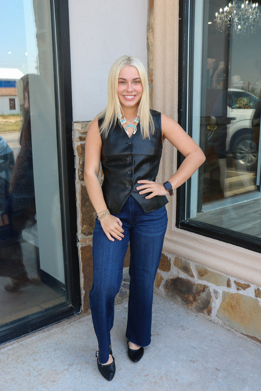 danica v neck vest