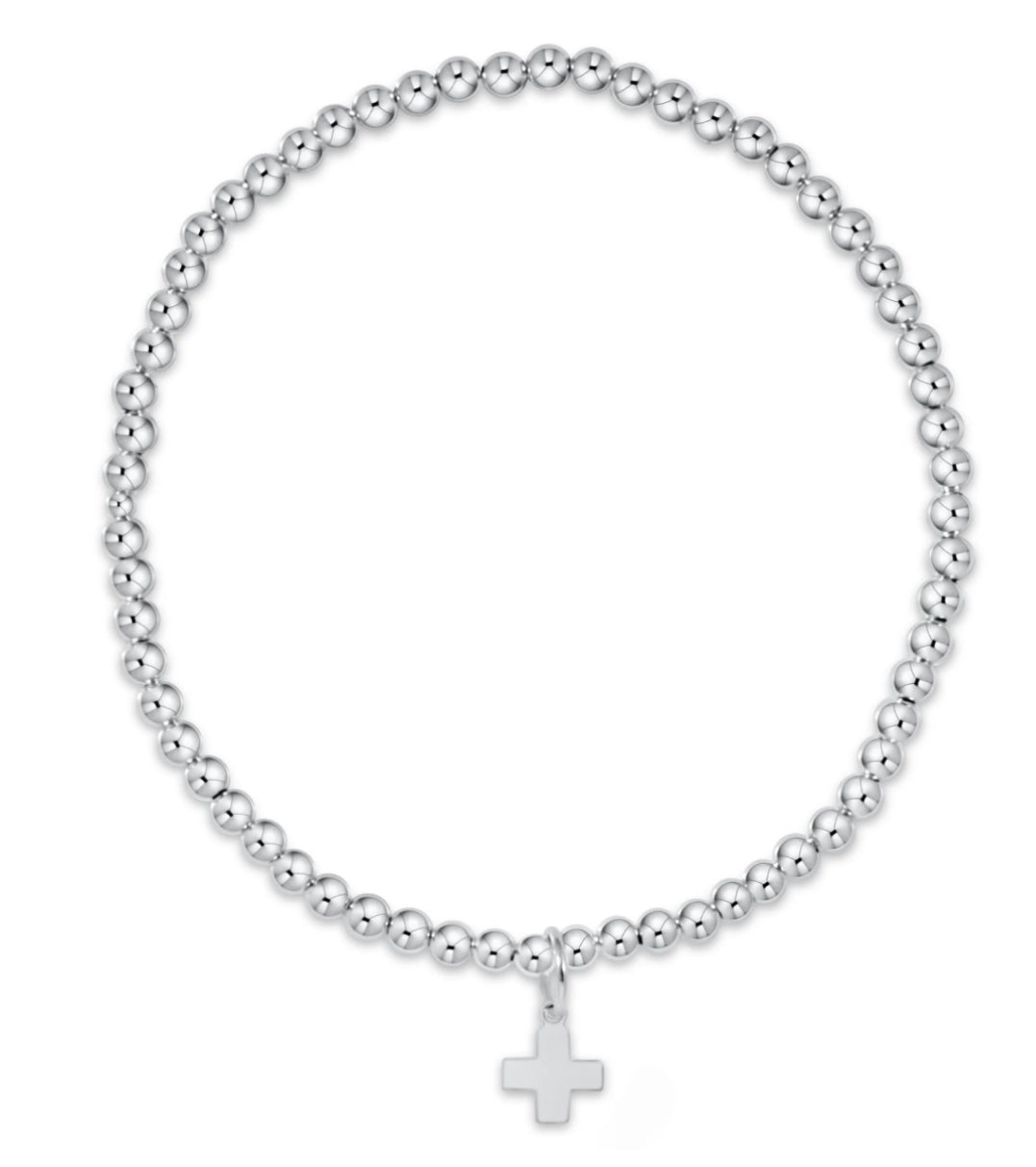 CLASSIC SILVER 3MM CHARM BRAC