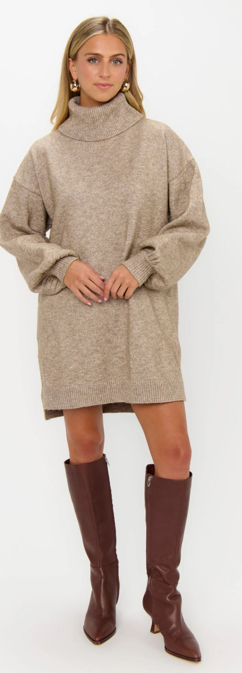 Chester Sweater Dress Oatmeal Knit
