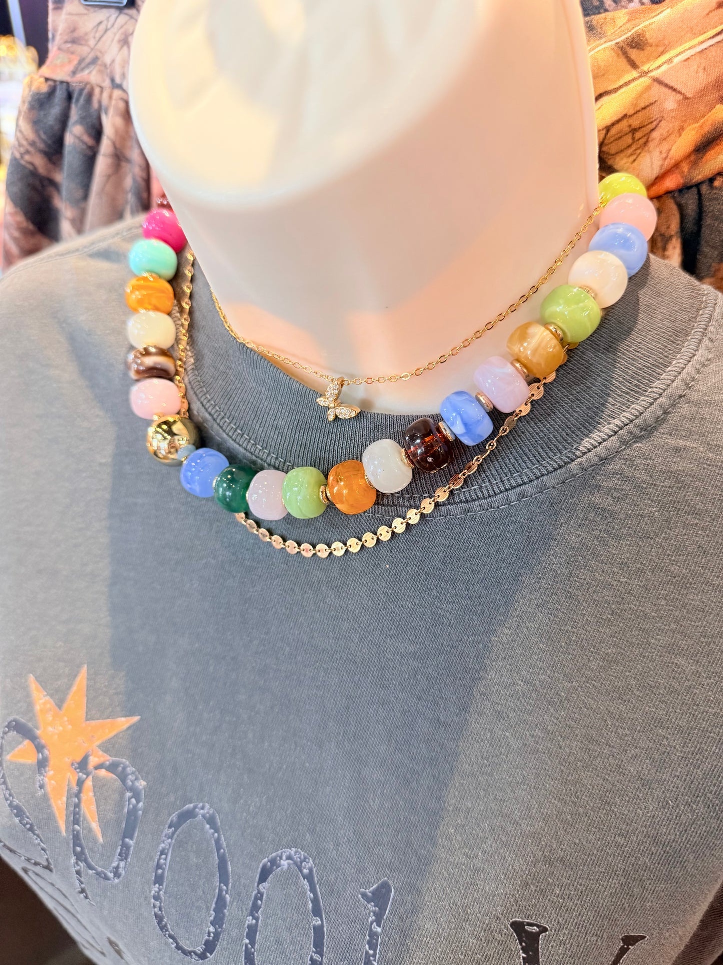 multicolor chunky necklace