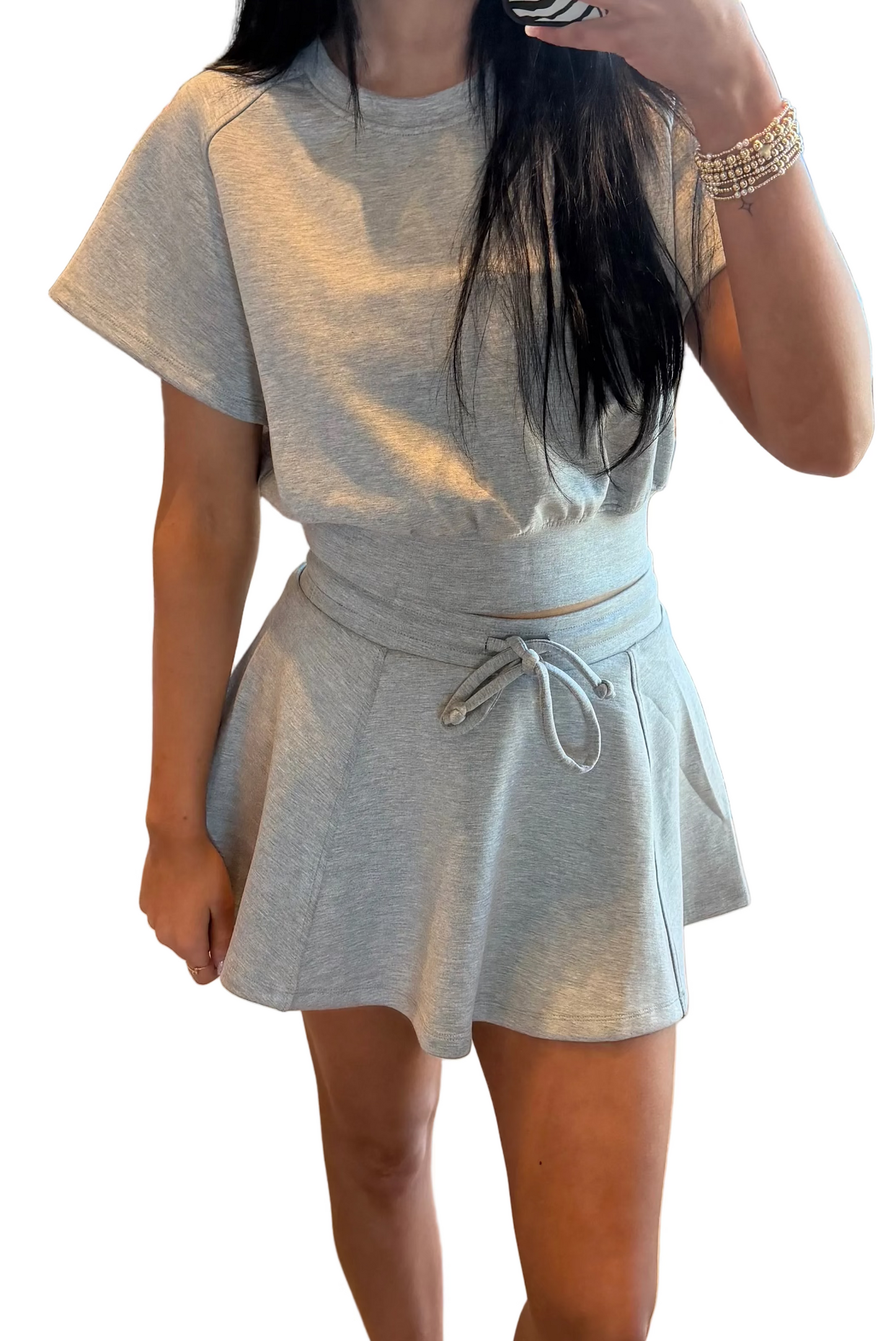 Grey skirt set