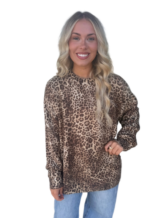 Feel good leopard sweater