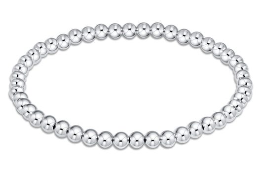 CLASSIC SILVER 4MM BEAD BRAC